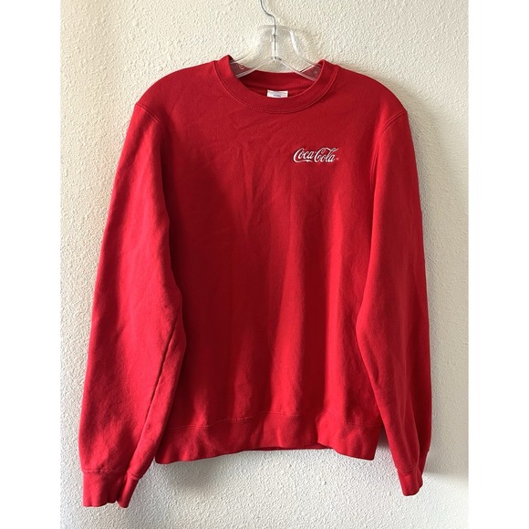 Port & Company Other - Coca Cola Sweatshirt Size Small Red Embroidered Crewneck Classic Coke Holiday